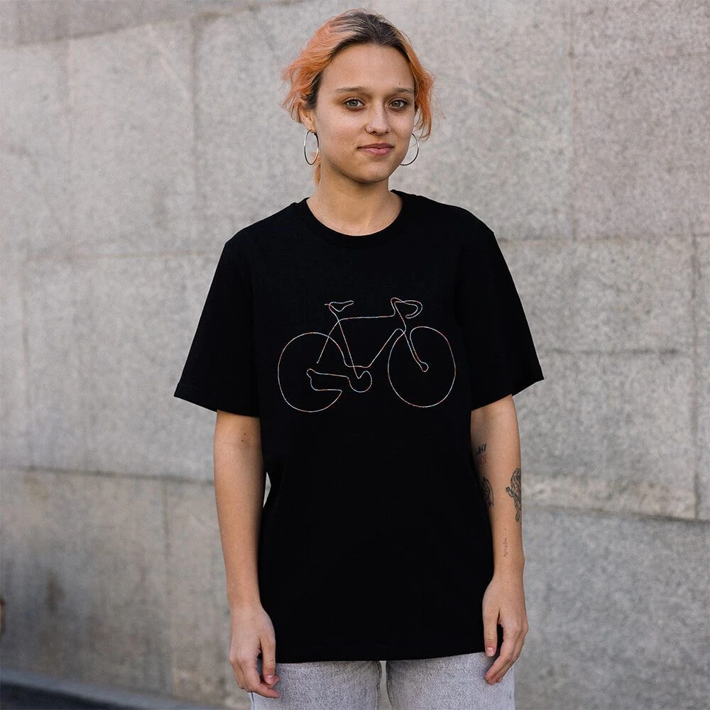 Футболка it's my!bike с вышивкой цветной велосипед - фото 2