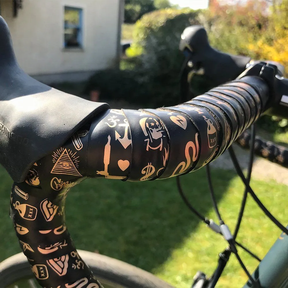 Обмотка руля Cinelli Tape Volee Mike Giant Gold / Черный - фото 4