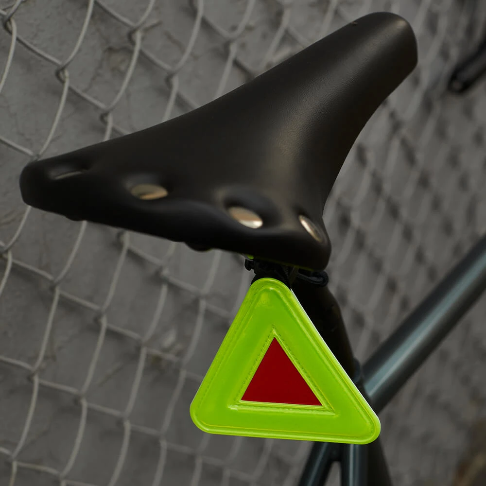 Светоотражающий треугольник it's my!bike желто-зеленый - фото 4
