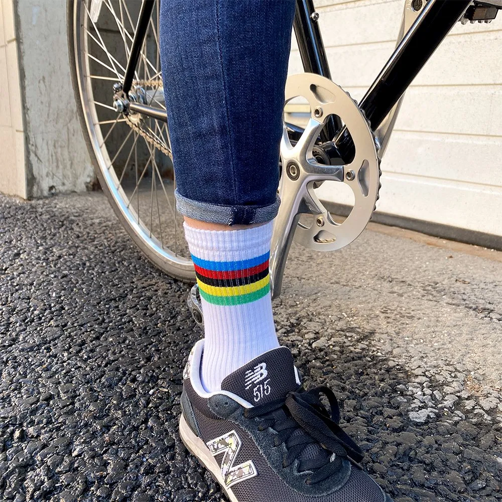 Носки it's my!bike Cycling Rainbow White 40-46 - фото 1