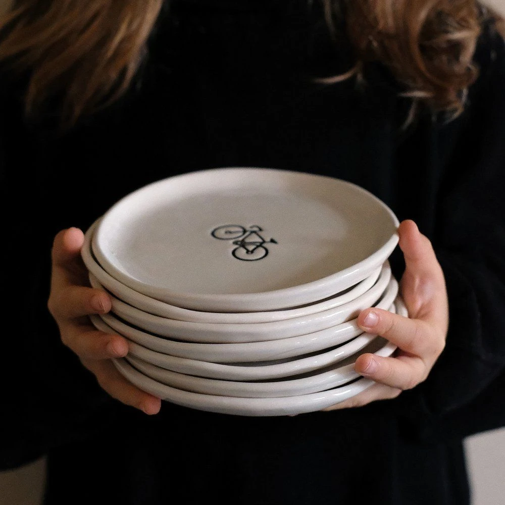 Тарелка с велосипедом 15 см - фото 4