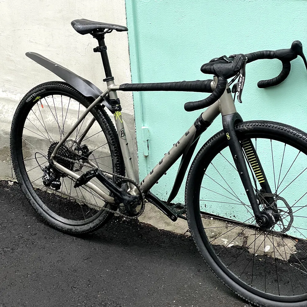 Складное велосипедное переднее крыло Mini Wings Mudguard черное - фото 6