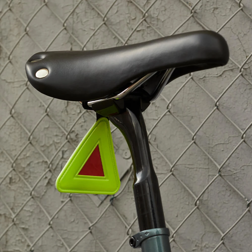 Светоотражающий треугольник it's my!bike желто-зеленый - фото 6