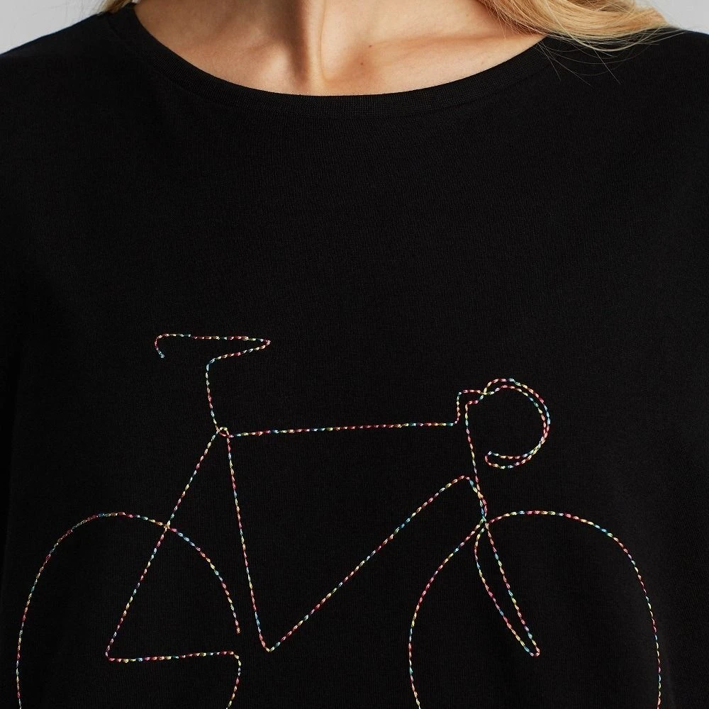 Футболка Dedicated Visby Rainbow Bicycle Black женская - фото 2