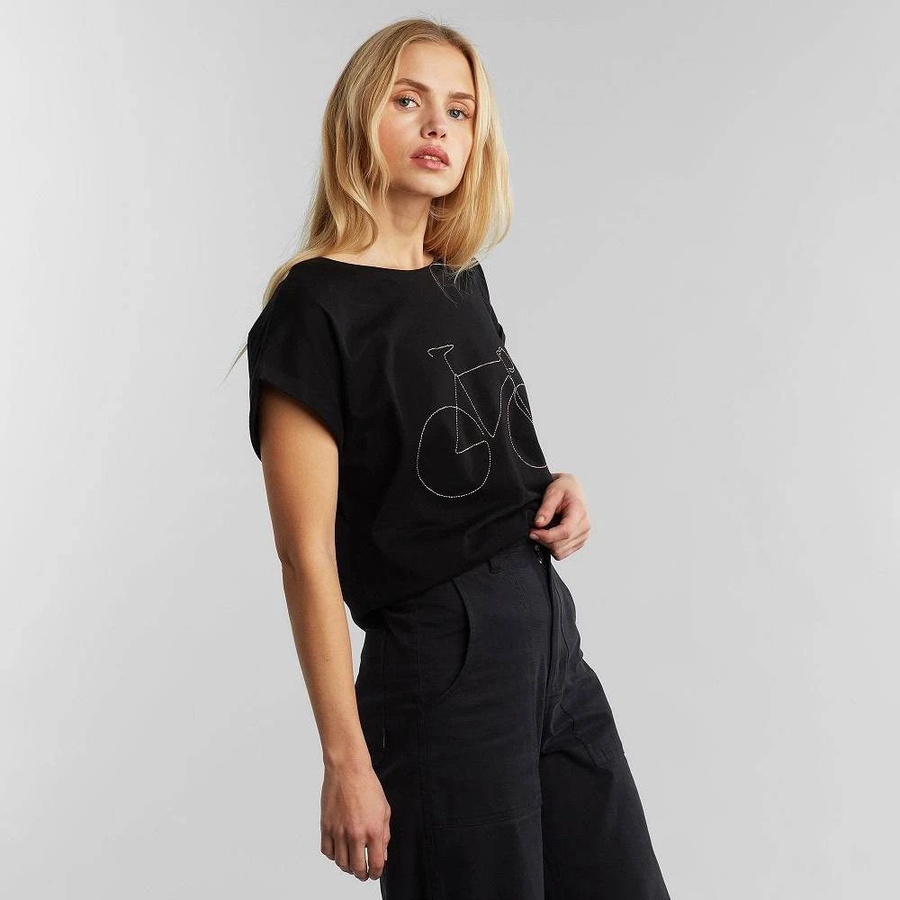 Футболка Dedicated Visby Rainbow Bicycle Black женская - фото 3