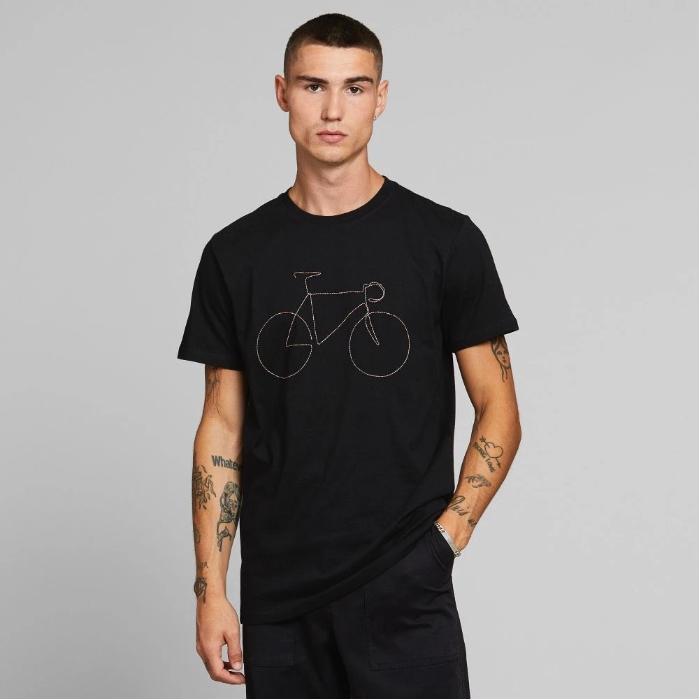 Футболка Dedicated Stockholm Rainbow Bicycle Black мужская - фото 6