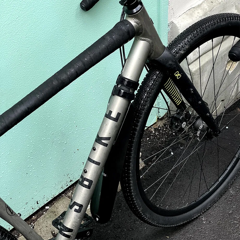 Складное велосипедное переднее крыло Mini Wings Mudguard черное - фото 7