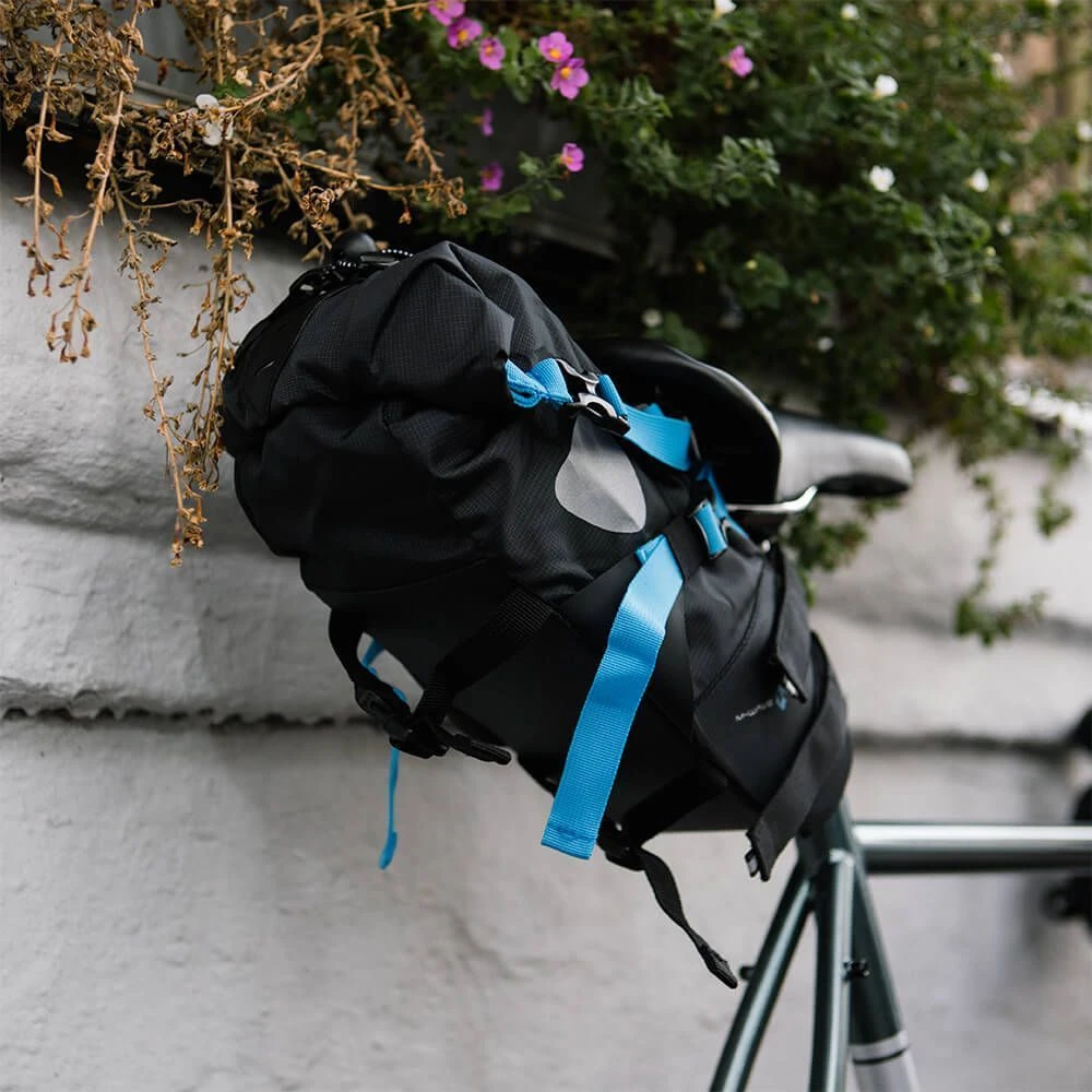 Велосипедная подседельная сумка M-Wave черно-синяя - фото 4