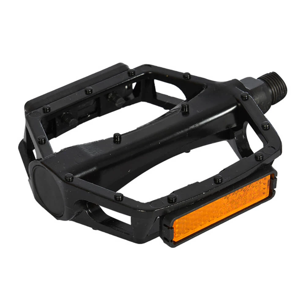 Педали широкие с отражателями Oxford черные - фото 1