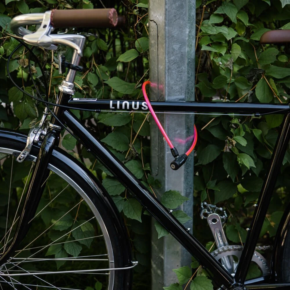 Велосипедный тросовый замок 8х650 мм розовый Vinca - фото 4