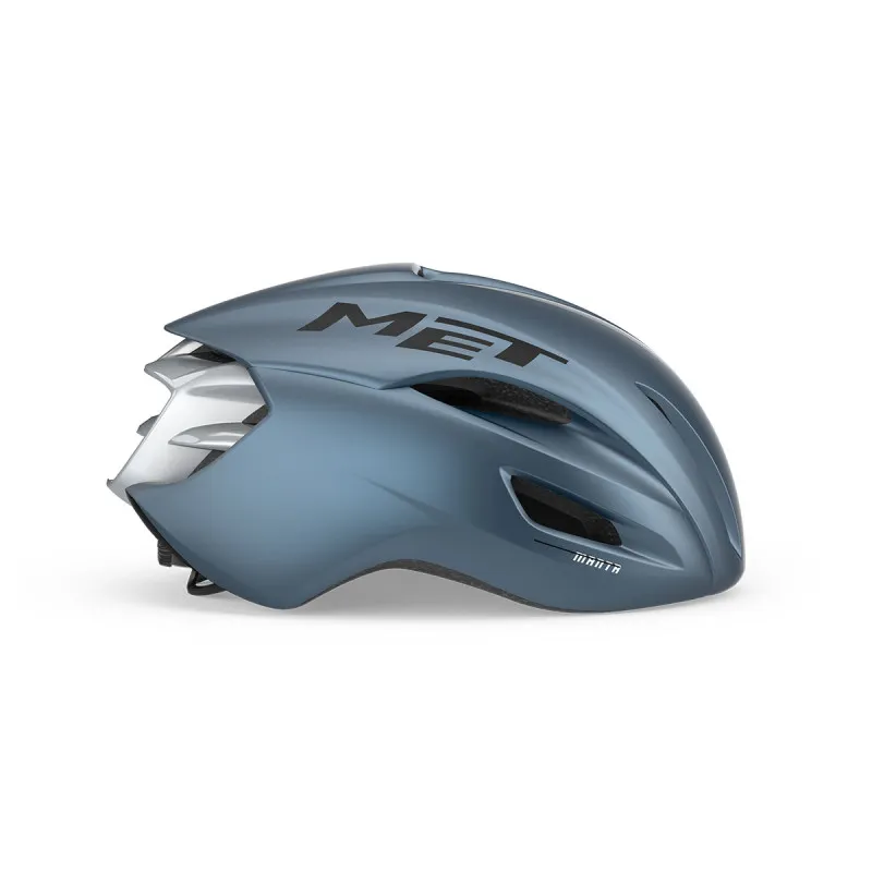 Велошлем MET Manta MIPS Navy Silver L - фото 6