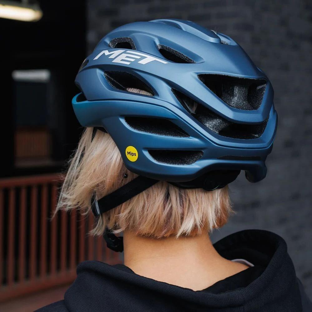 Велошлем MET Estro MIPS Navy/Teal L - фото 4