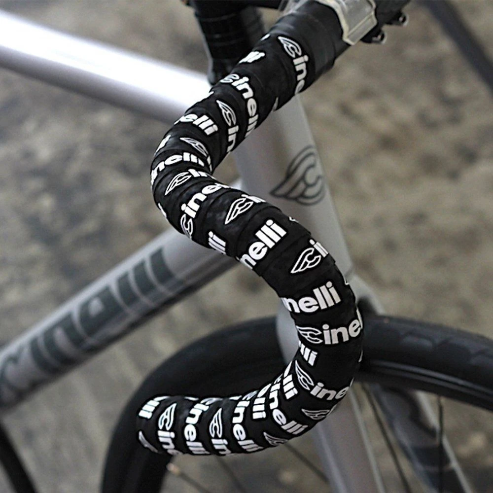 Обмотка руля Cinelli Tape Logo Velvet / Черный - фото 3