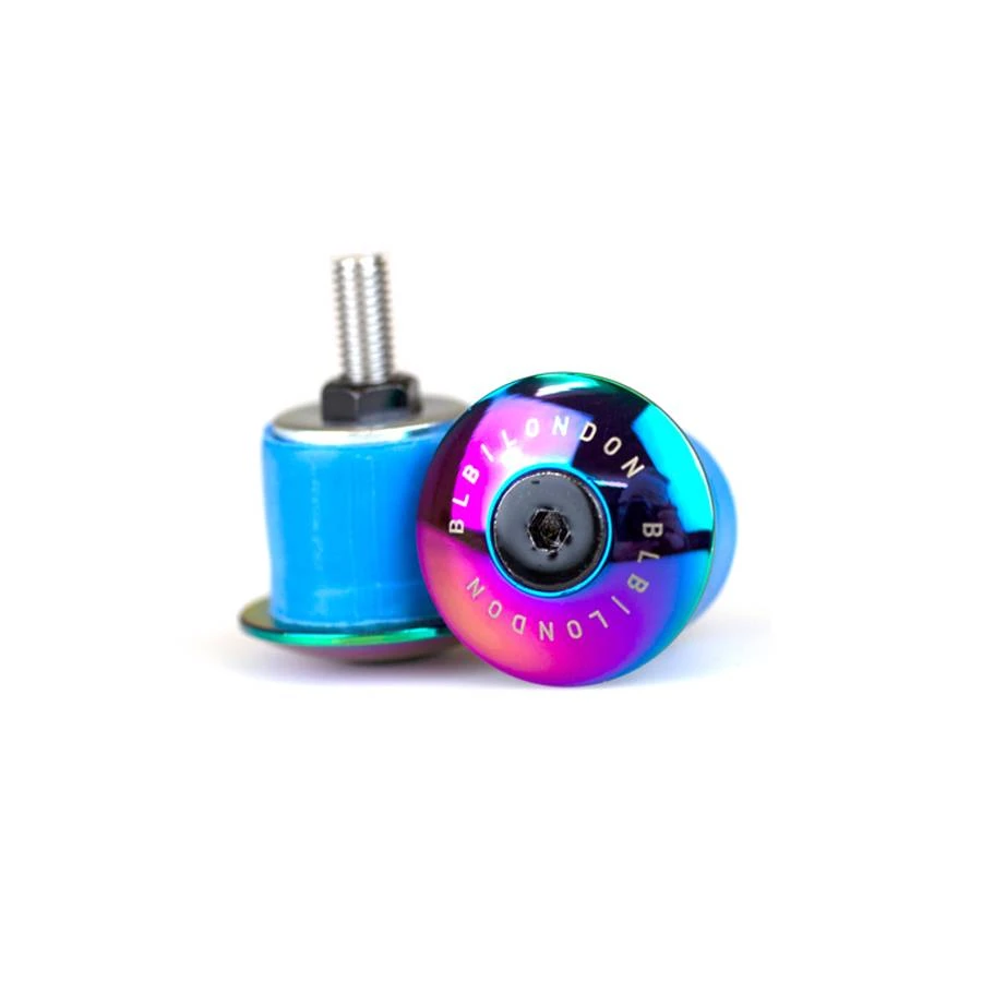 Заглушки руля BLB Barons Alloy Bar Ends Oil Slick - фото 1