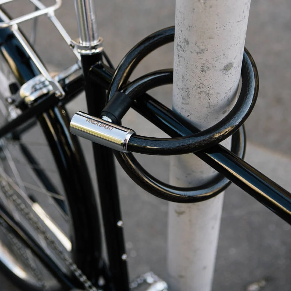 Велосипедный тросовый замок 20х1000 мм черный Vinca - фото 3