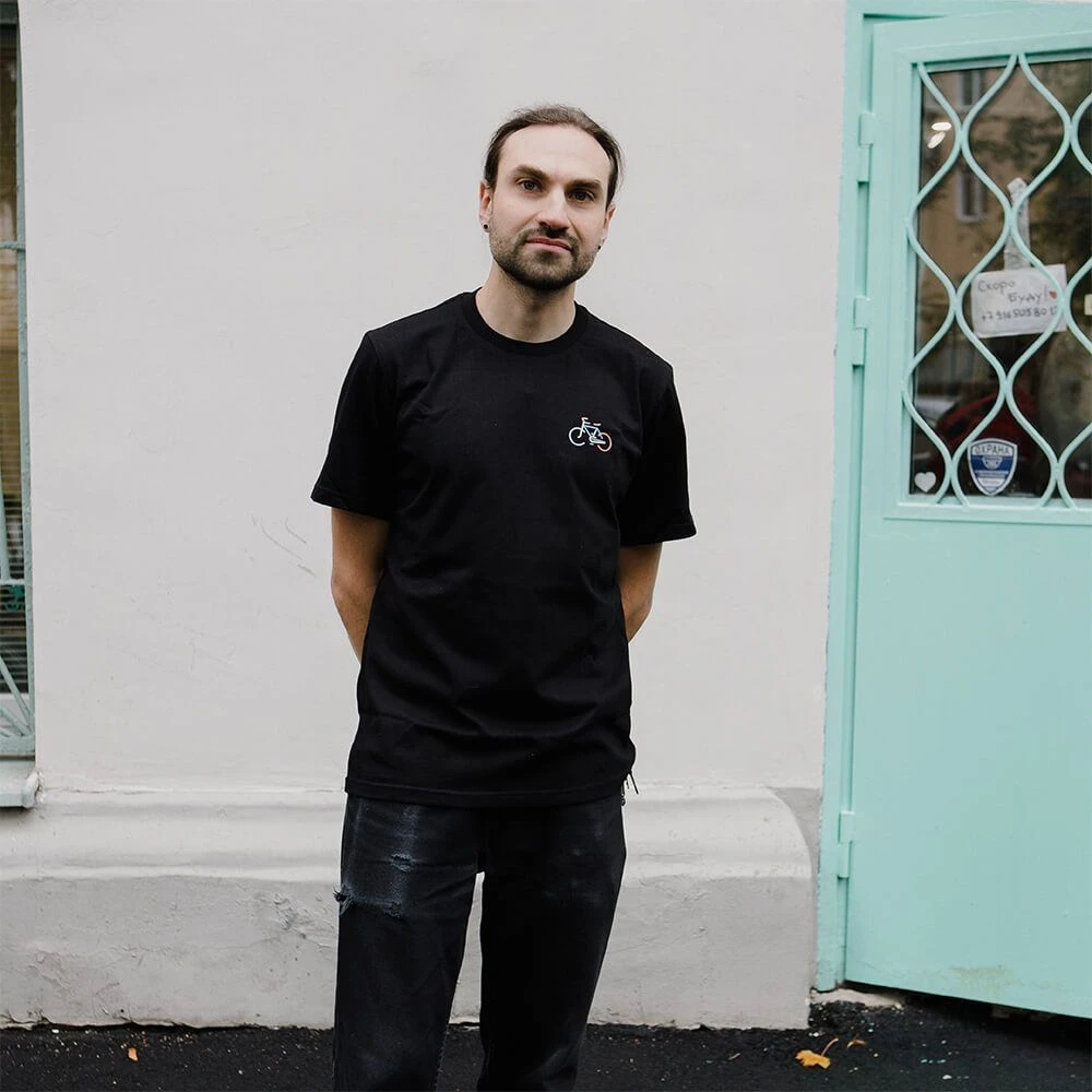 Футболка it's my!bike черная с велосипедом - фото 6