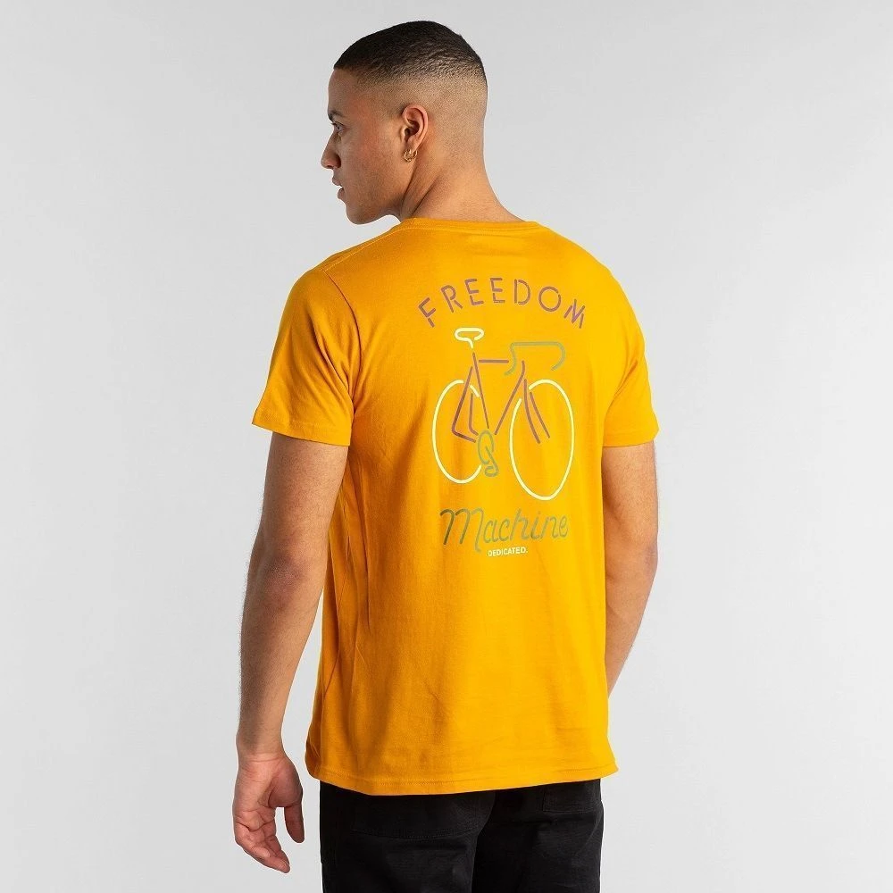 Футболка Dedicated Stockholm Freedom Machine Golden Yellow мужская - фото 5