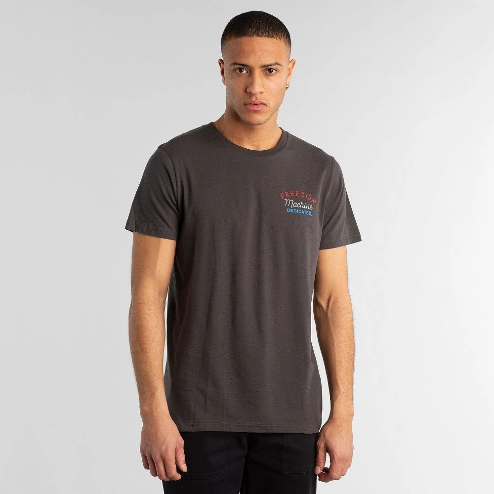 Футболка Dedicated Stockholm Freedom Machine Charcoal мужская - фото 1