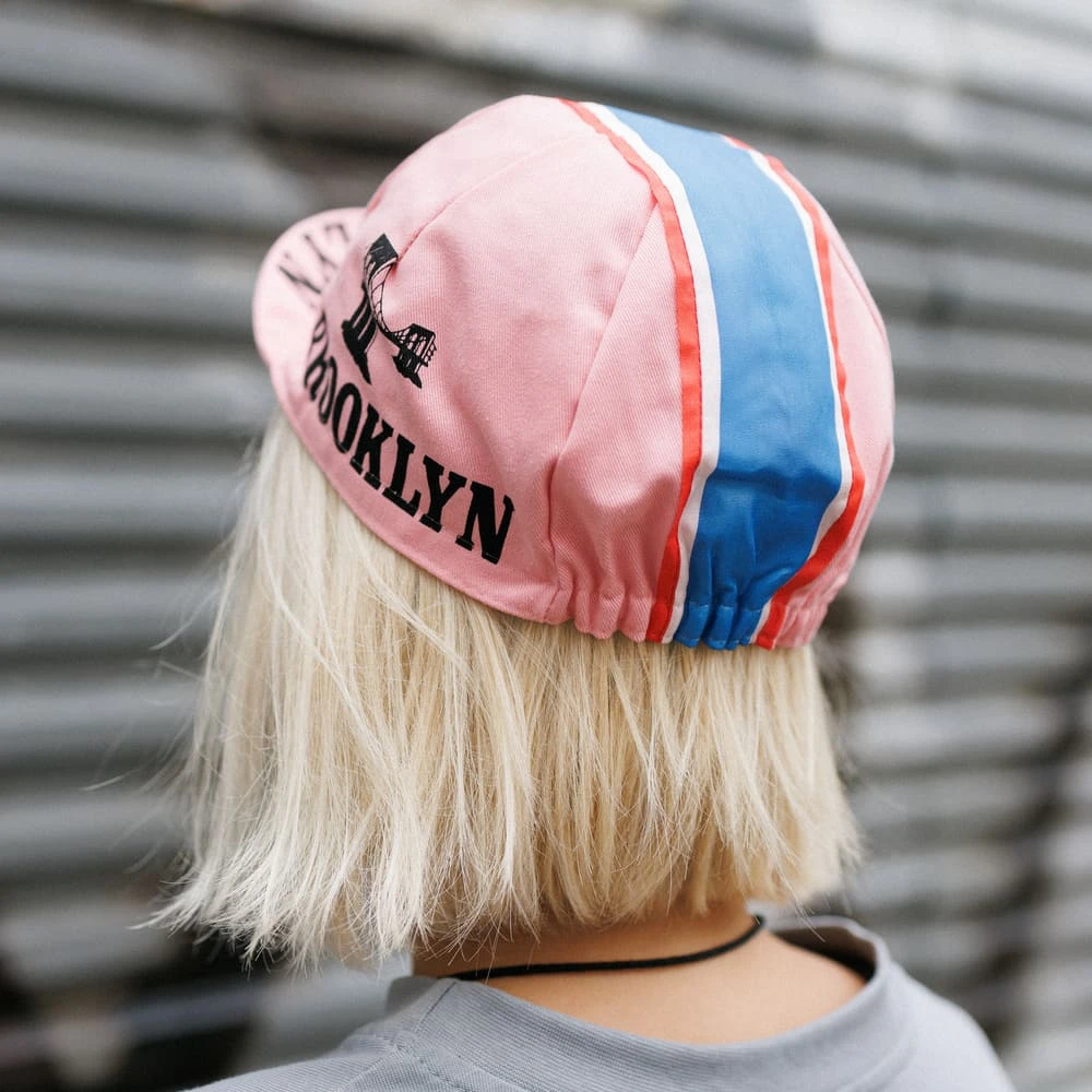 Пятипанельная велосипедная кепка BROOKLYN розовая - фото 2