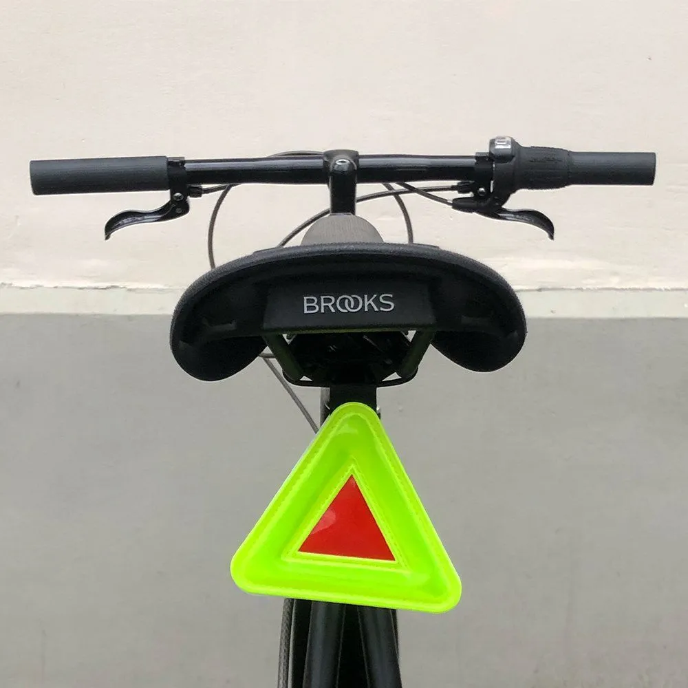 Светоотражающий треугольник it's my!bike желто-зеленый - фото 7