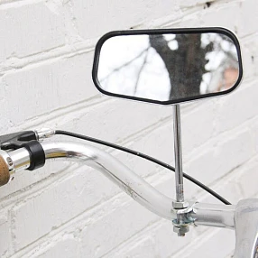 Зеркало заднего вида хромированное прямоугольное