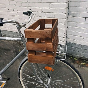 Велосипедный ящик Вася темно-коричневый