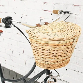 Корзина с крышкой на руль it's my!bike коричневая