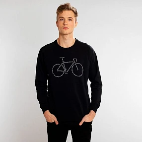 Свитшот Dedicated Malmoe Text Bike Black мужской
