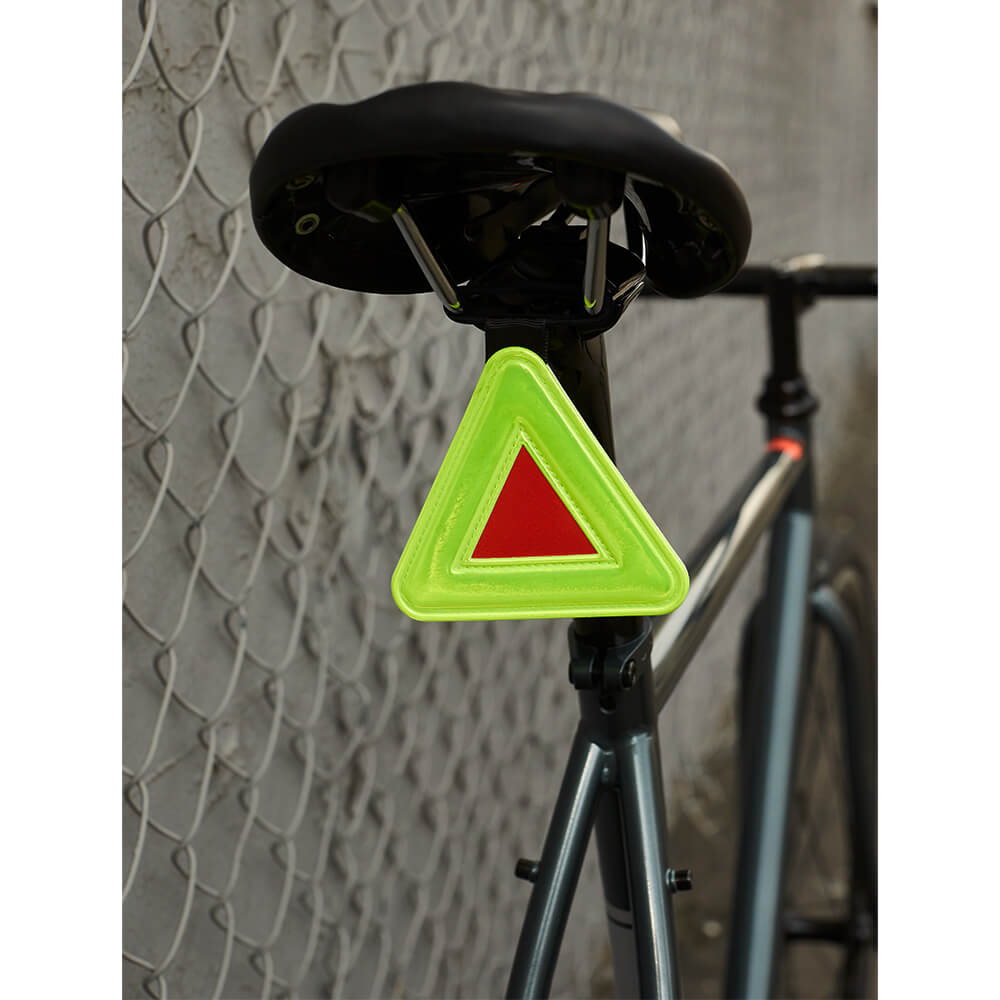 Светоотражающий треугольник it's my!bike желто-зеленый - фото 5